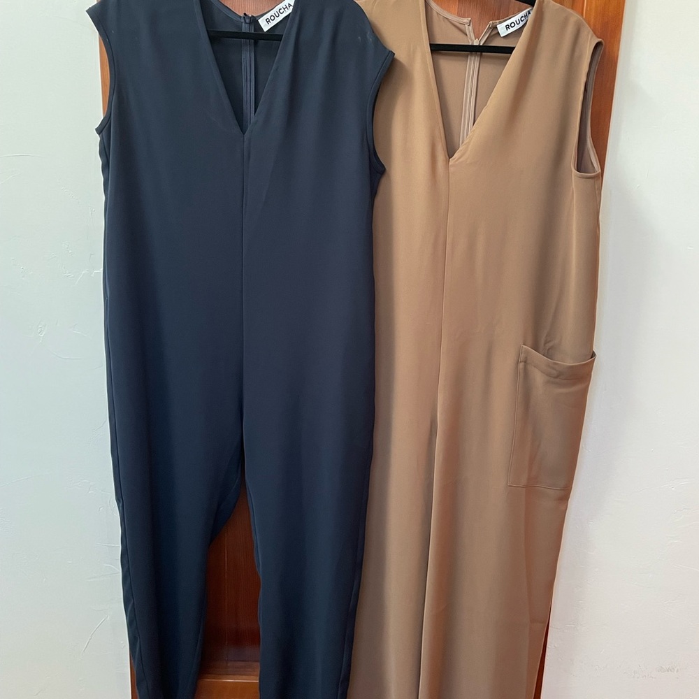 Authentic Roucha Patch Pocket Loose Jumpsuit Size… - image 2